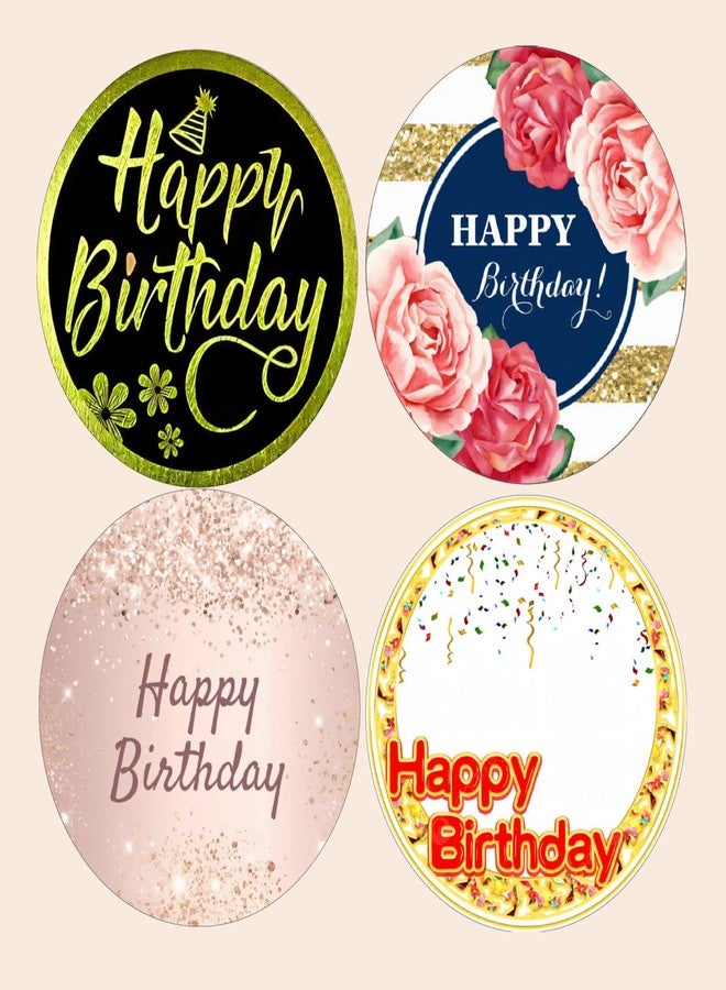 SLGIFT Vinyl Happy Birthday Theme Sticker, Self-Adhesive Vinyl Stickers, 40 Pieces, 2 x 2 Inches Round Sticker, 4 Unique Designs, R192 - Image 2